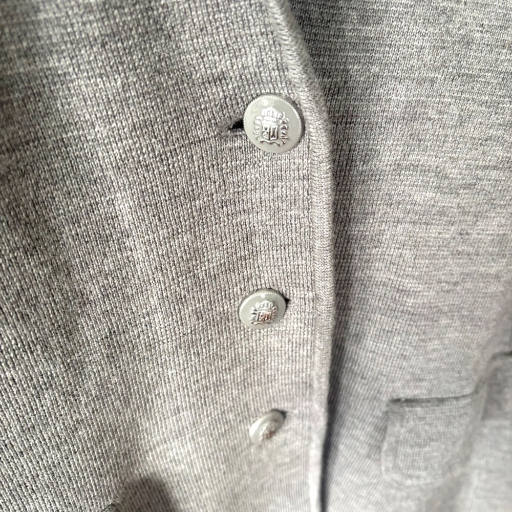 Talbots Women's Grey 100% Merino Wool Unstructured Blazer in Size XL - Picture 6 of 11
